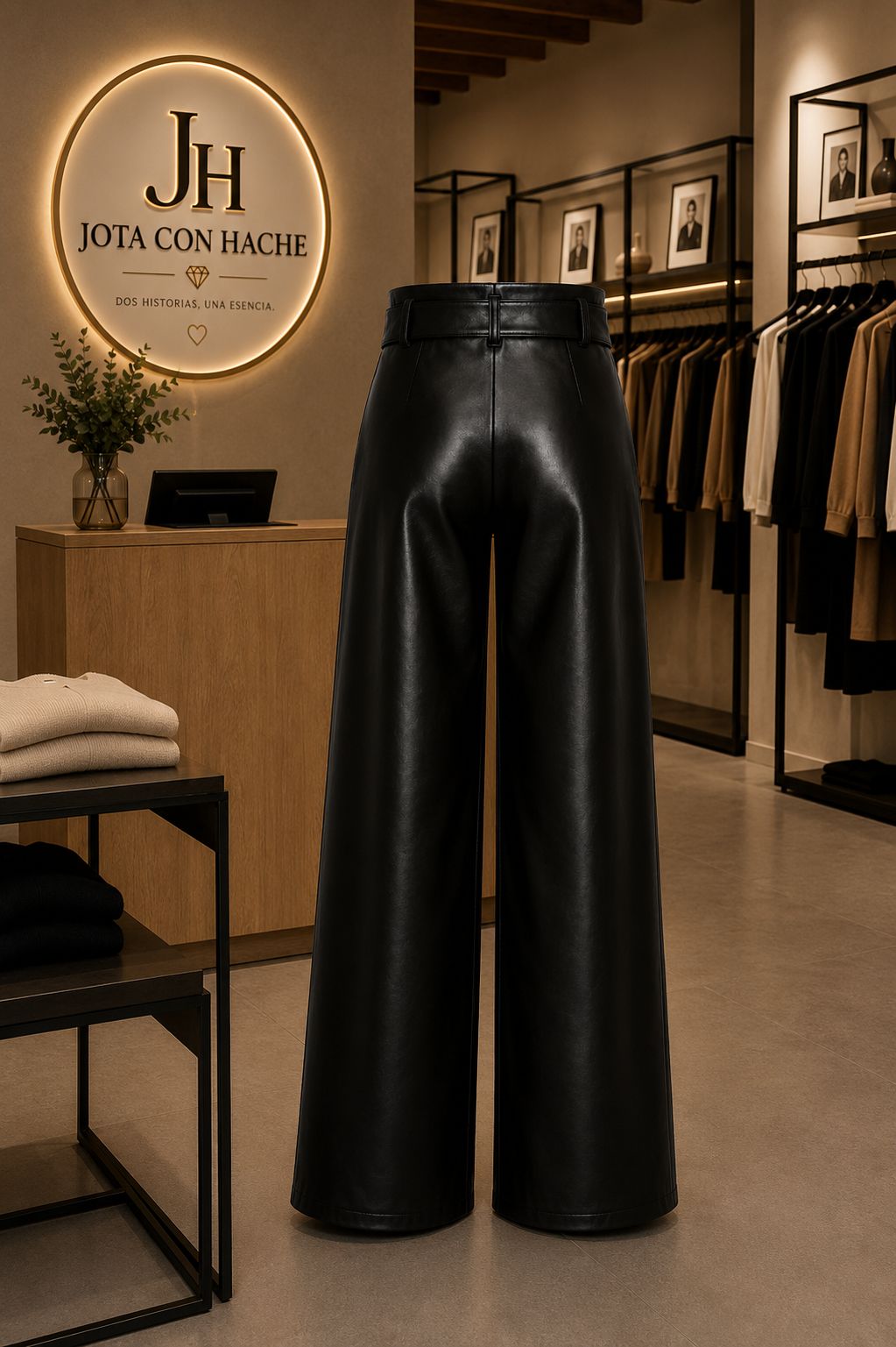 Pantalón Ecocuero Negro