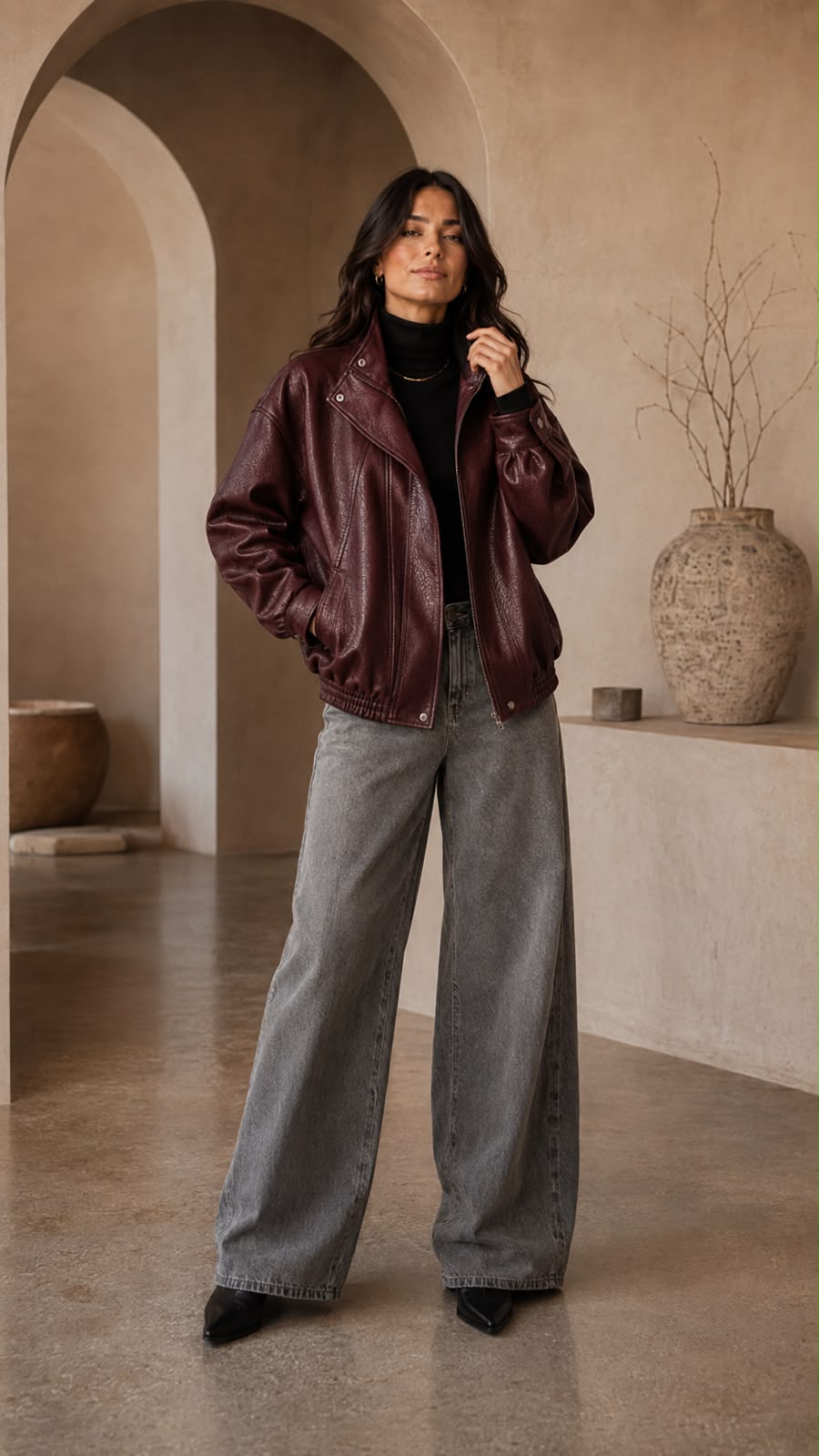 Chaqueta Brooklyn Efecto Cuero Oversize