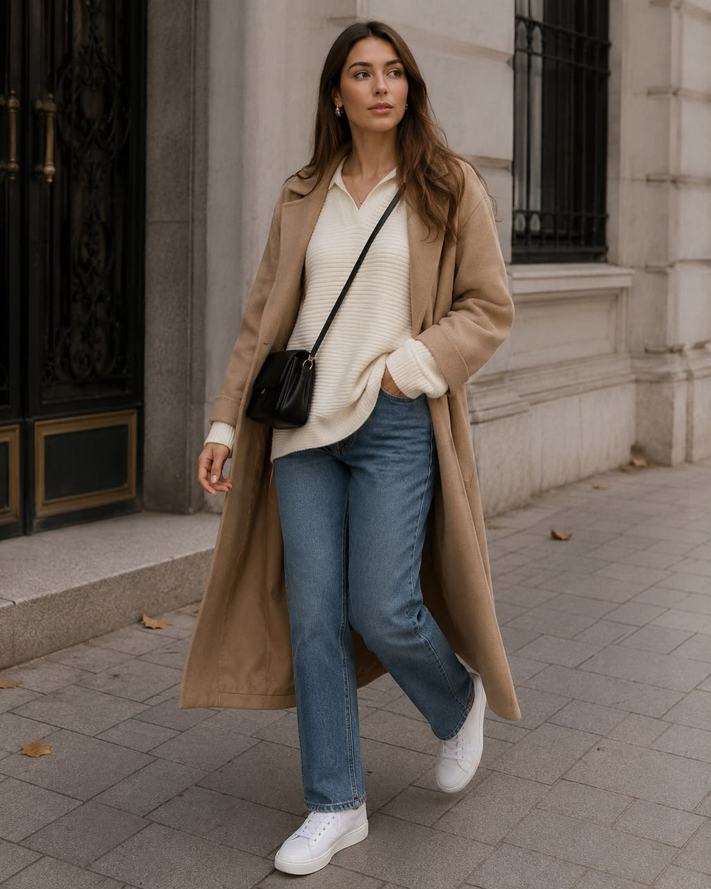 Sweater Amalia Acanalado con Cuello en V – Crema, Taupe y Chocolate