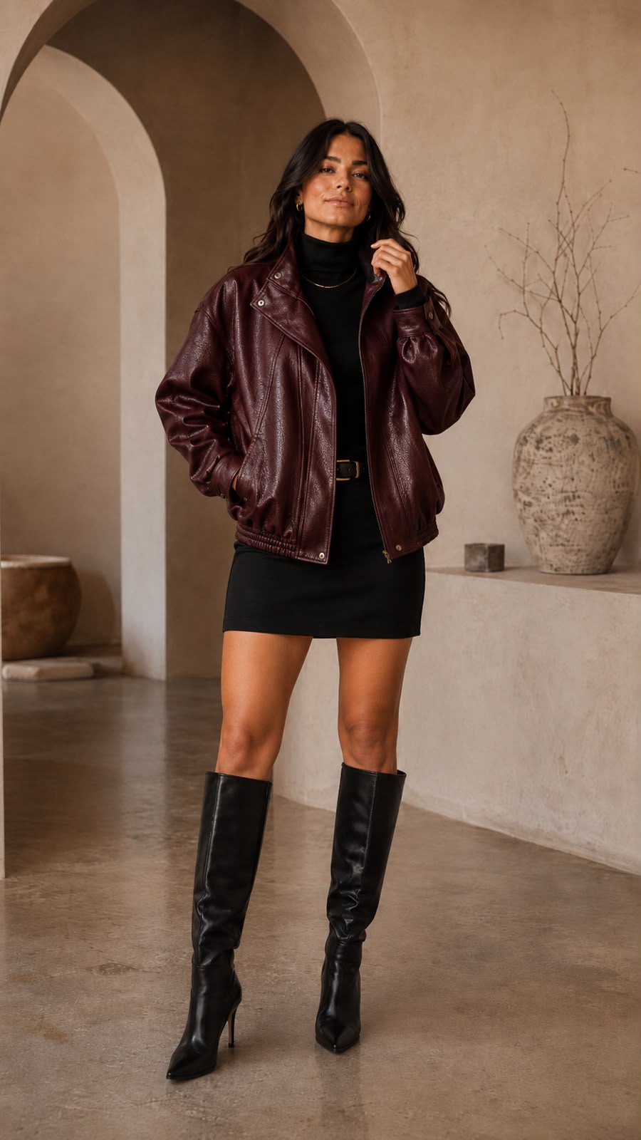 Chaqueta Brooklyn Efecto Cuero Oversize