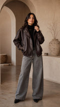 Chaqueta Brooklyn Efecto Cuero Oversize