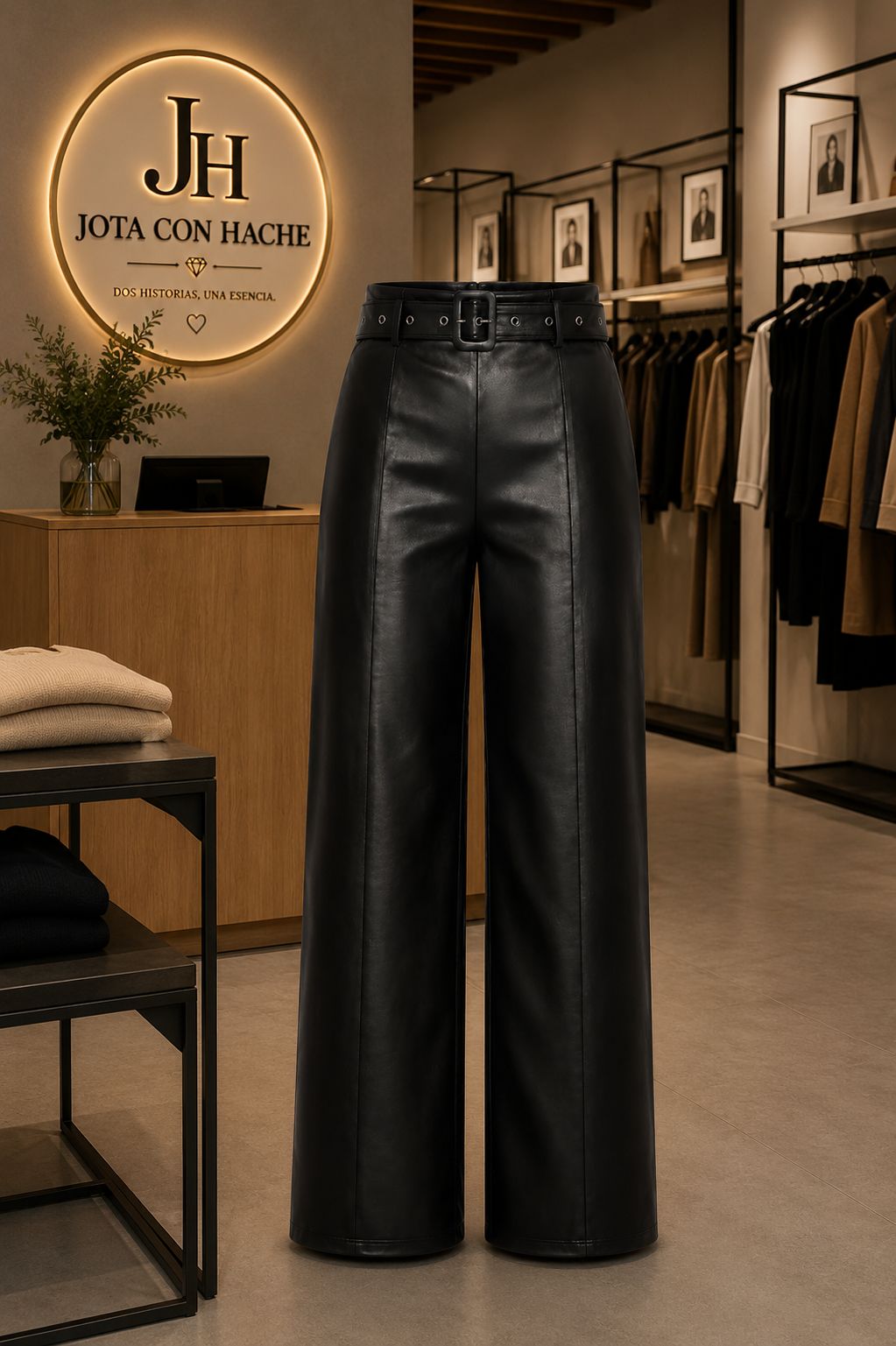 Pantalón Ecocuero Negro